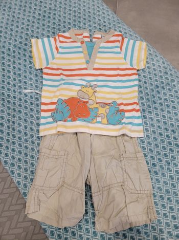 Ensemble short + T-shirt 18mois