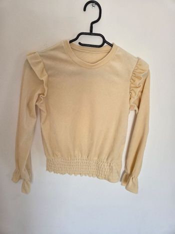 Pull velours à froufou 12ans neuve
