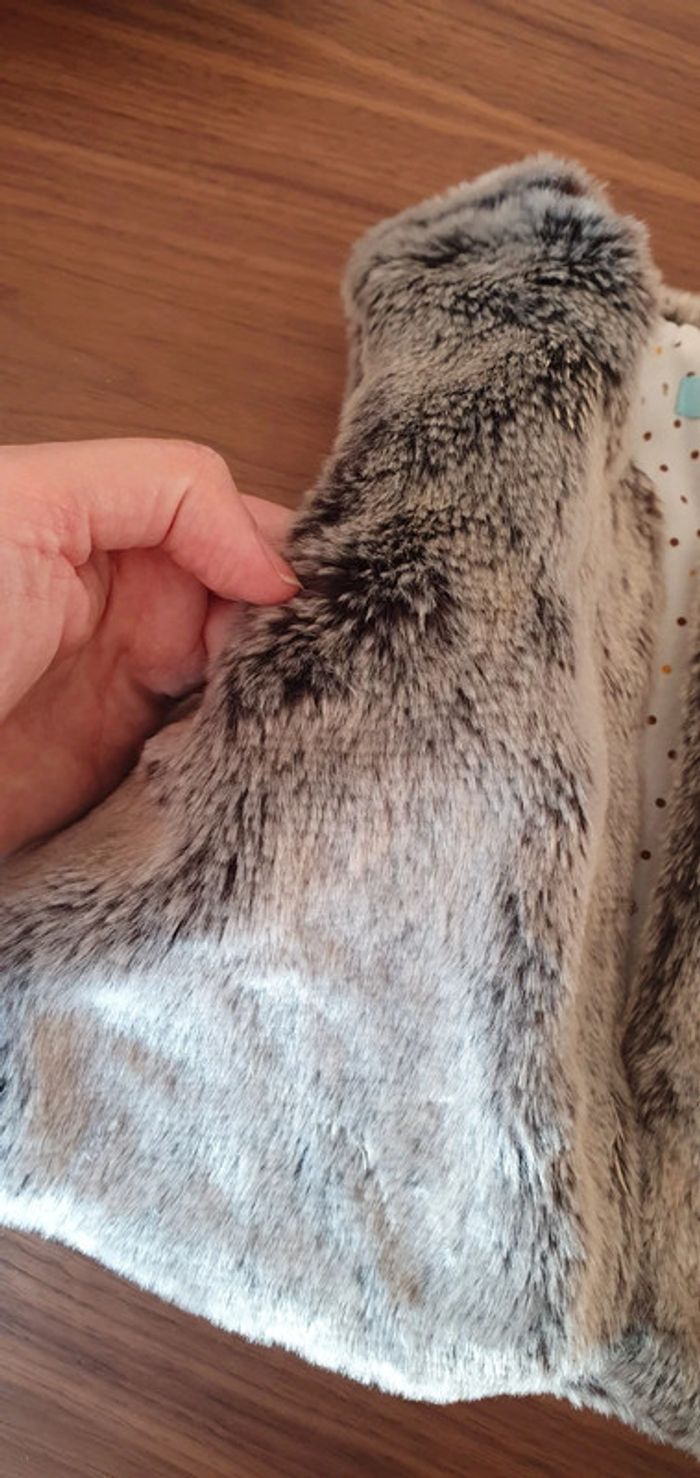 Colete pêlo cinzento/ prateado 80 cm obaïbi - photo numéro 2