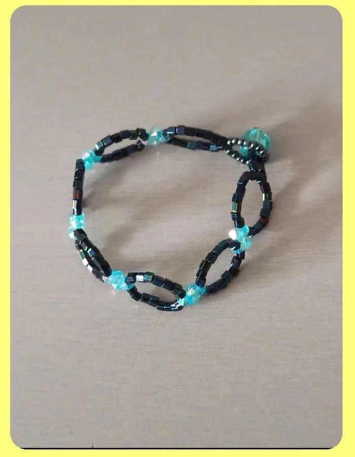 Bracelet noir et bleu - photo numéro 2