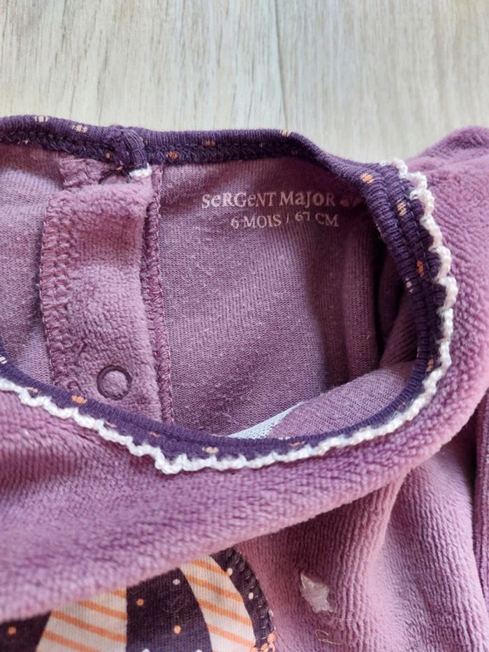 Lot 2 pyjamas chauds velours hiver 6M - photo numéro 2