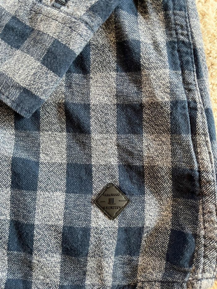 Chemise manches longues bleu à carreaux Jules taille M - photo numéro 4