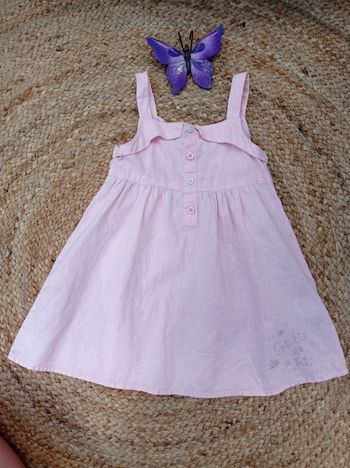 Robe lin/coton 24 mois