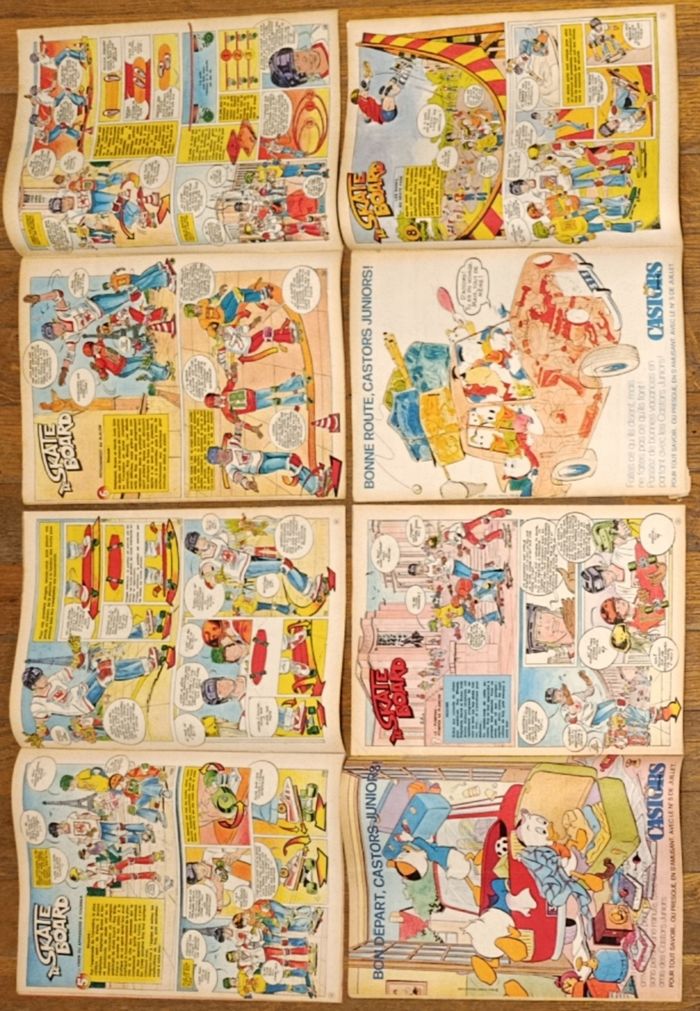 Rare Lot 11 Journaux de Mickey Série complète leçons de Skate 1978 vintage - photo numéro 4