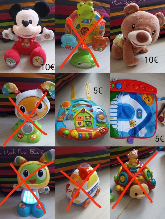 Beaucoup de jouets à vendre à l'unité ou au détail
