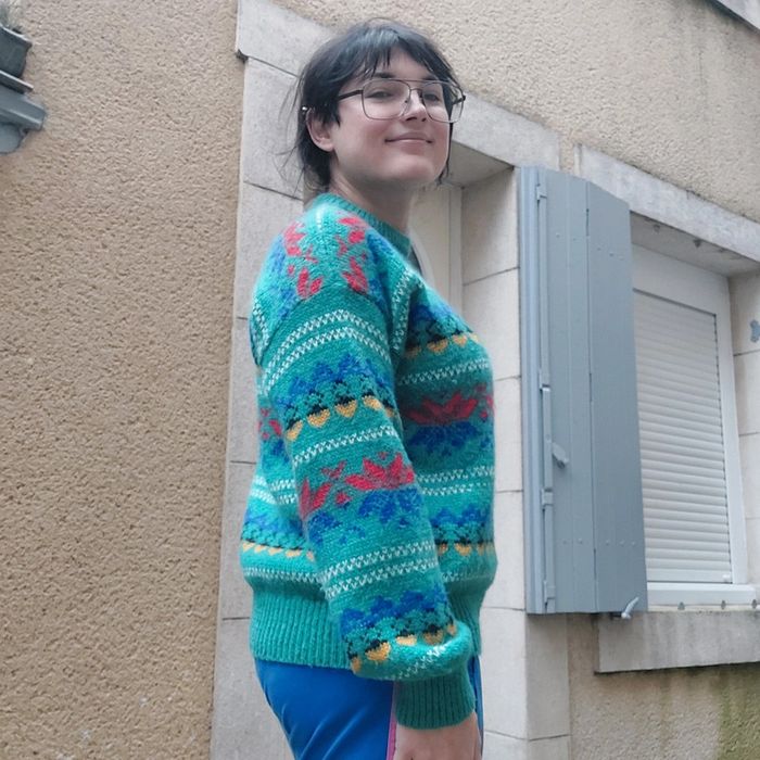 Pull Vintage en mailles M - photo numéro 4