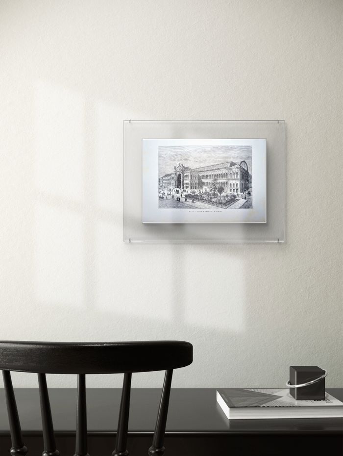 Imprimée en 1883, le Palais de l'Industrie, Paris VIIIème. Vintage Authentique. - photo numéro 7