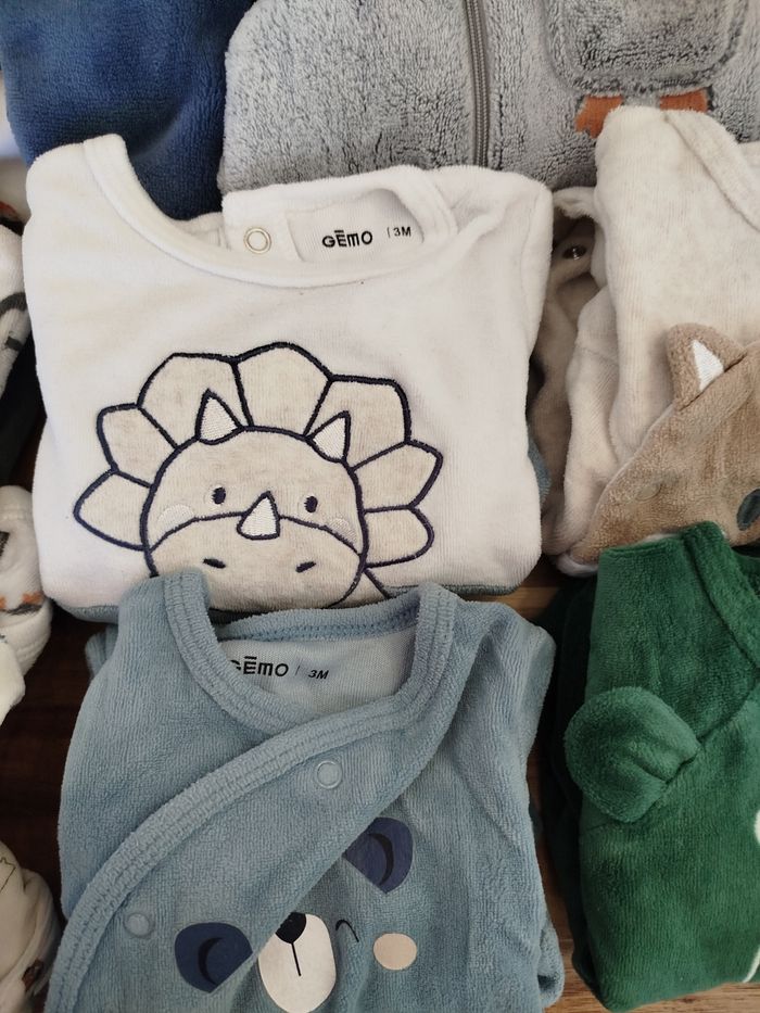 Lot de 8 pyjamas chaud 3 mois - photo numéro 3