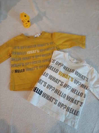 Lot 2 t-shirts 9 mois Kitchoun