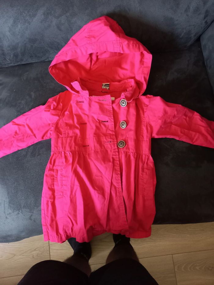 Manteau rose avec manche pour fille