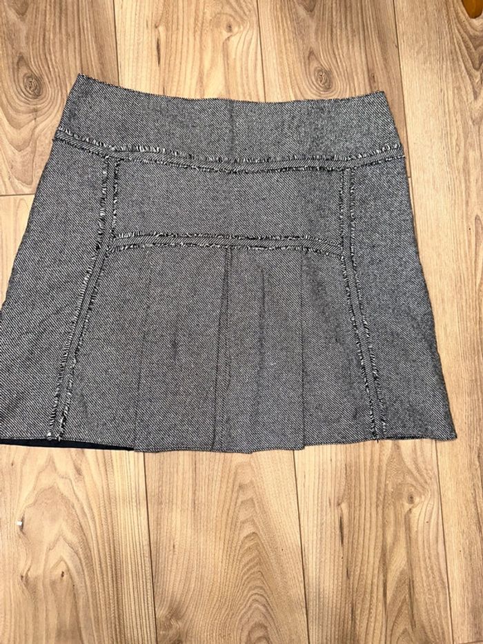 Jupe, classe, grise, camaïeu, taille 44 fermeture éclair