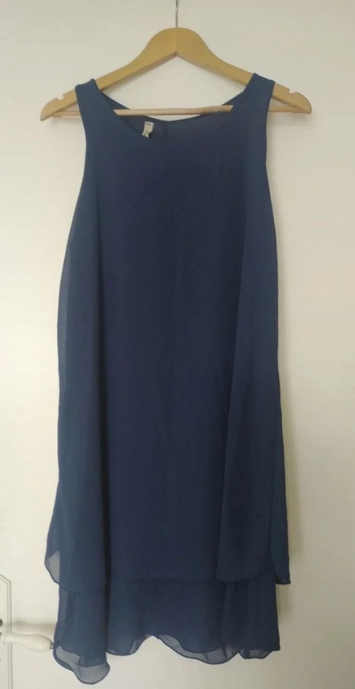 Robe chic bleu foncée taille 40 - photo numéro 3