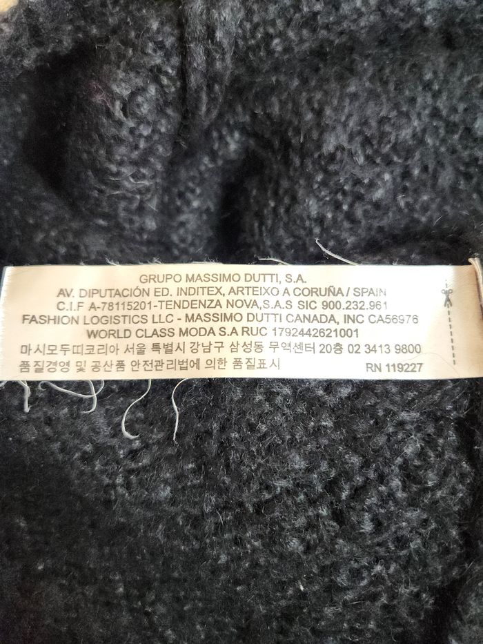 Top Massimo Dutti noir maille Alpaga - Taille S - photo numéro 4