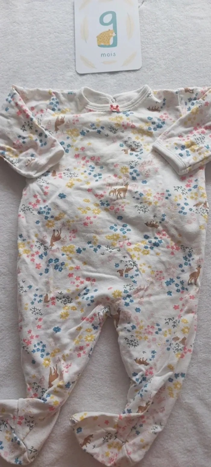 Pyjamas bébé fille petit bateau 9 mois - photo numéro 2