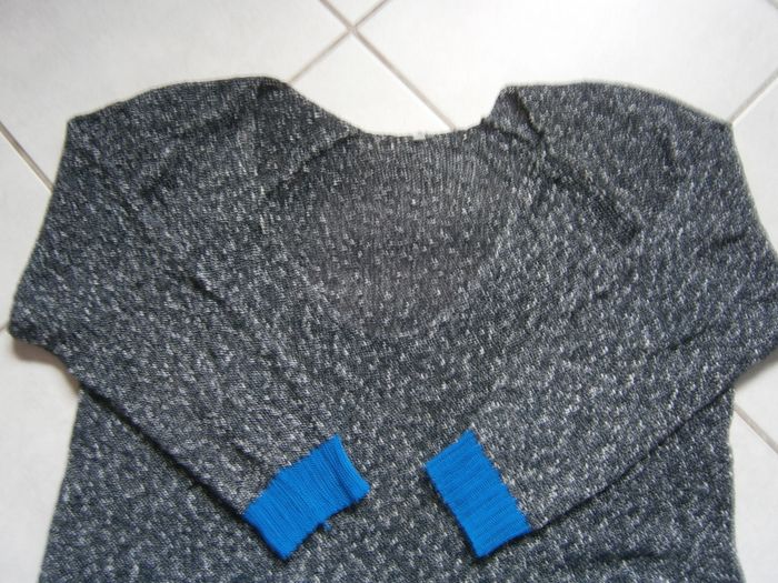 Pull fin ML moucheté noir et blanc COP COPINE Taille L - photo numéro 2