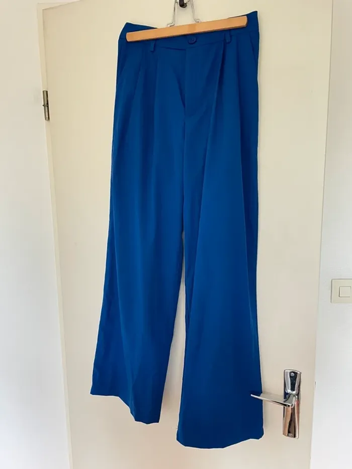 Pantalon droit bleu