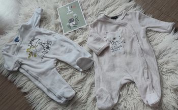 Pyjamas velours 1 mois