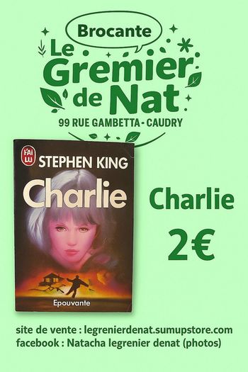 Livre Stephen king charlie