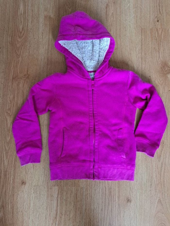 Veste polaire uni rose taille 6 ans