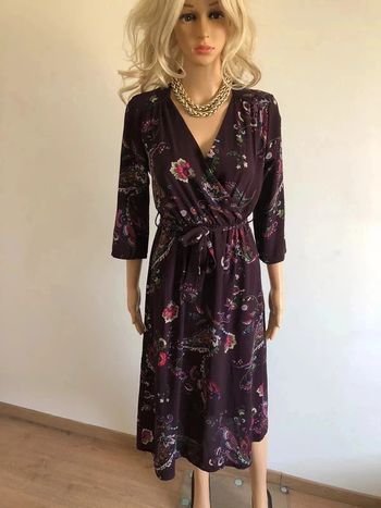 Robe mi longue violette et imprimée neuve LolaLiza taille 36 (valeur 50€)