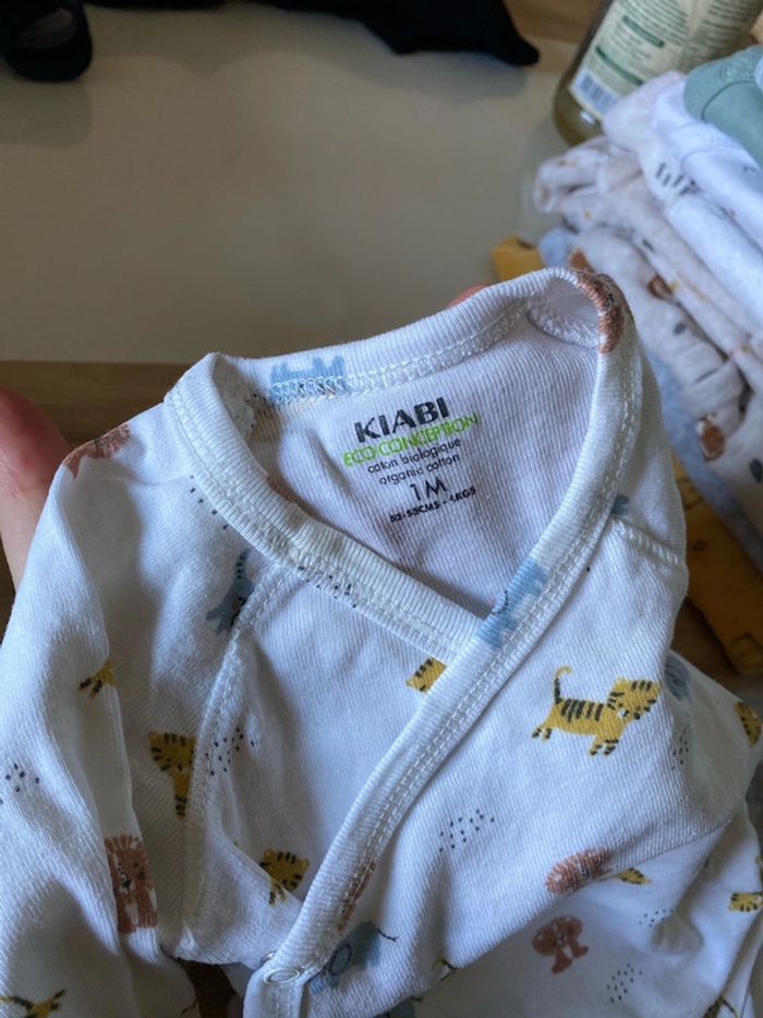 Lot de 6 body 1 mois kiabi - photo numéro 3