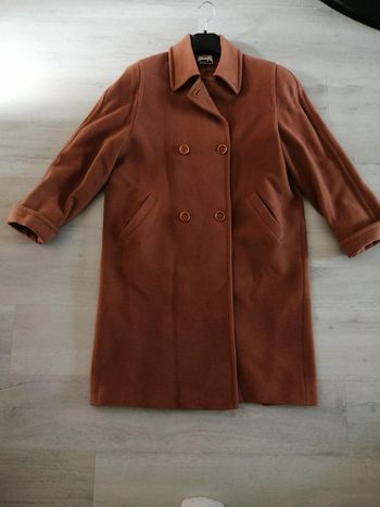 Manteau long laine et angora