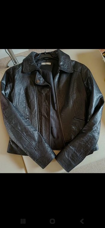 Blouson cuir véritable souple femme