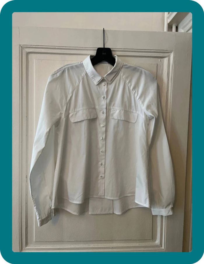 Chemise popeline blanche manches raglantes longues taille 36 - Anne Fontaine