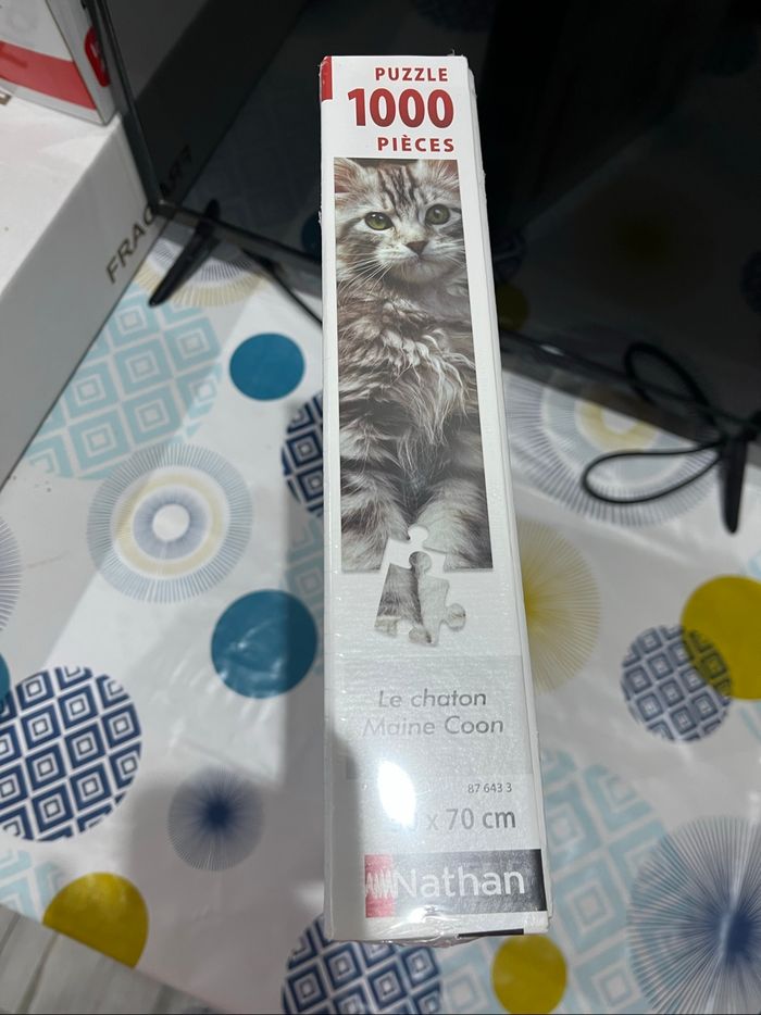 Puzzle 1000 pièces chaton Maine coon neuf - photo numéro 3