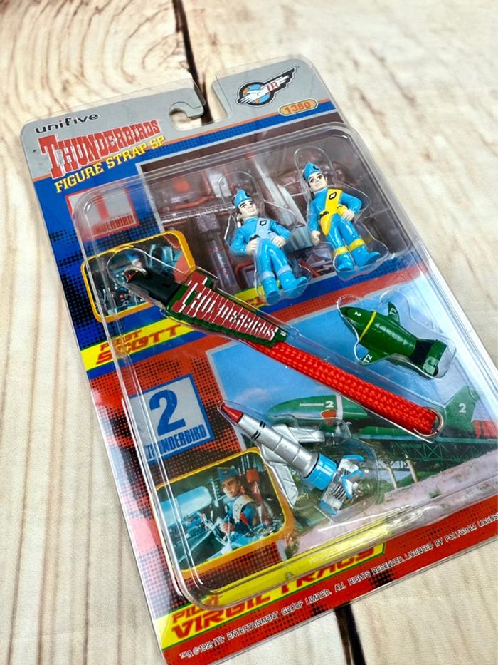 Collector Thunderbirds Unifive Scott Virgil Shinsha Figure Strap #1 #2 Vehicle Pilot 1999