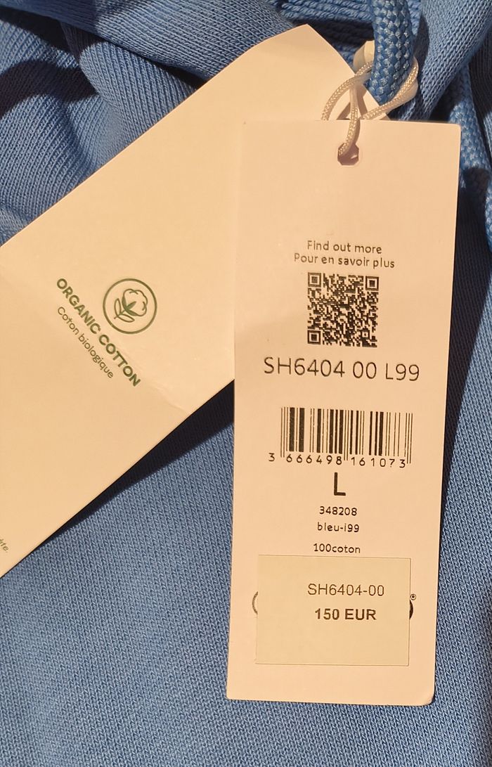 🐊 Sweatshirt Lacoste à capuche molleton Loose Fit bleu ciel - photo numéro 10