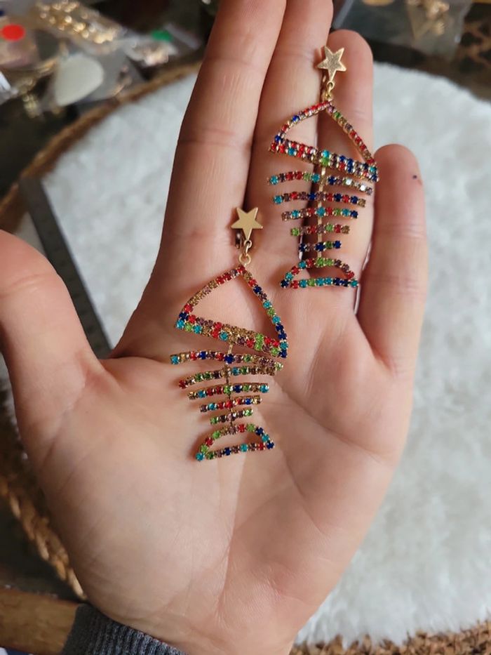 Clips poissons multicolores zirconiums - photo numéro 5