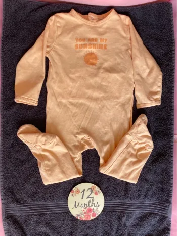 Pyjama orange Kiabi 12 mois
