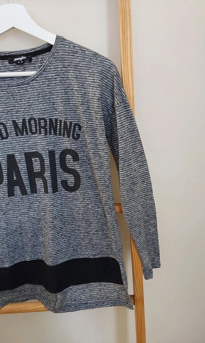 Haut blouse gris noir Jennyfer T 34 - photo numéro 4