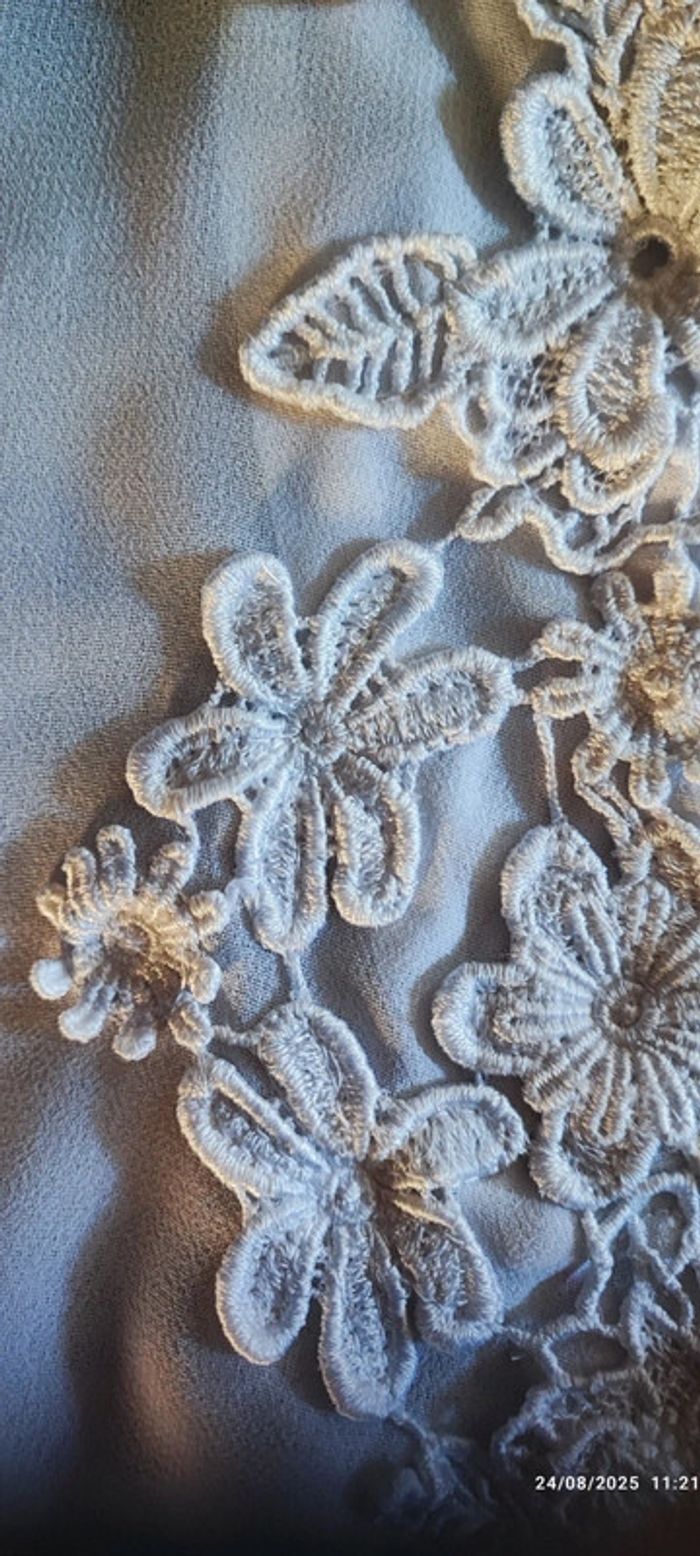 Chemisier blanc brodé Together T38 - photo numéro 3