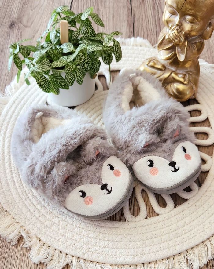 Chaussons Enfant P.21/22 Gémo Gris blanc