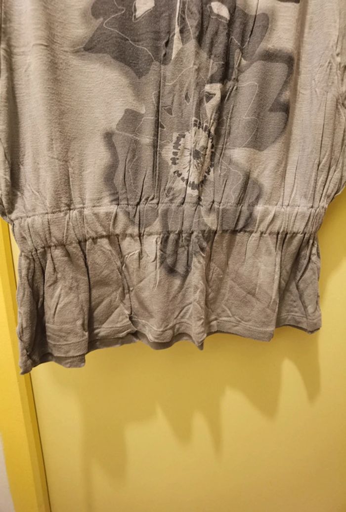 T-shirt gris manche chauve-souris - photo numéro 4
