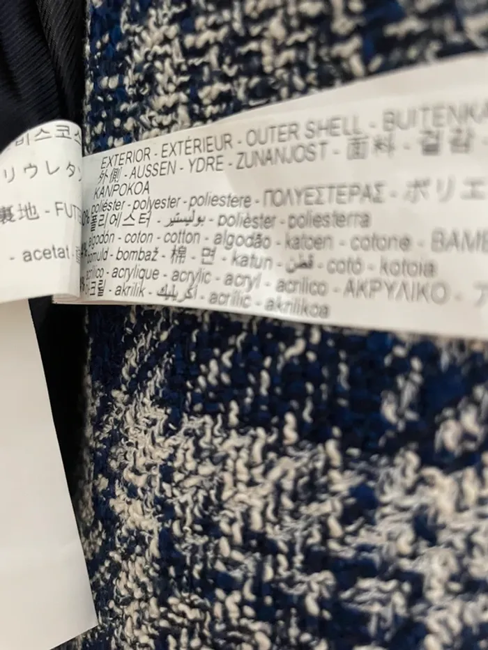 Zara veste blazer texturé /robe tailleur sans manches en tweed taille S - photo numéro 13