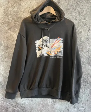 Sweat capuche noir homme taille S Sudadera capucha hombre Felpa uomo Kapuzenpullover Herren