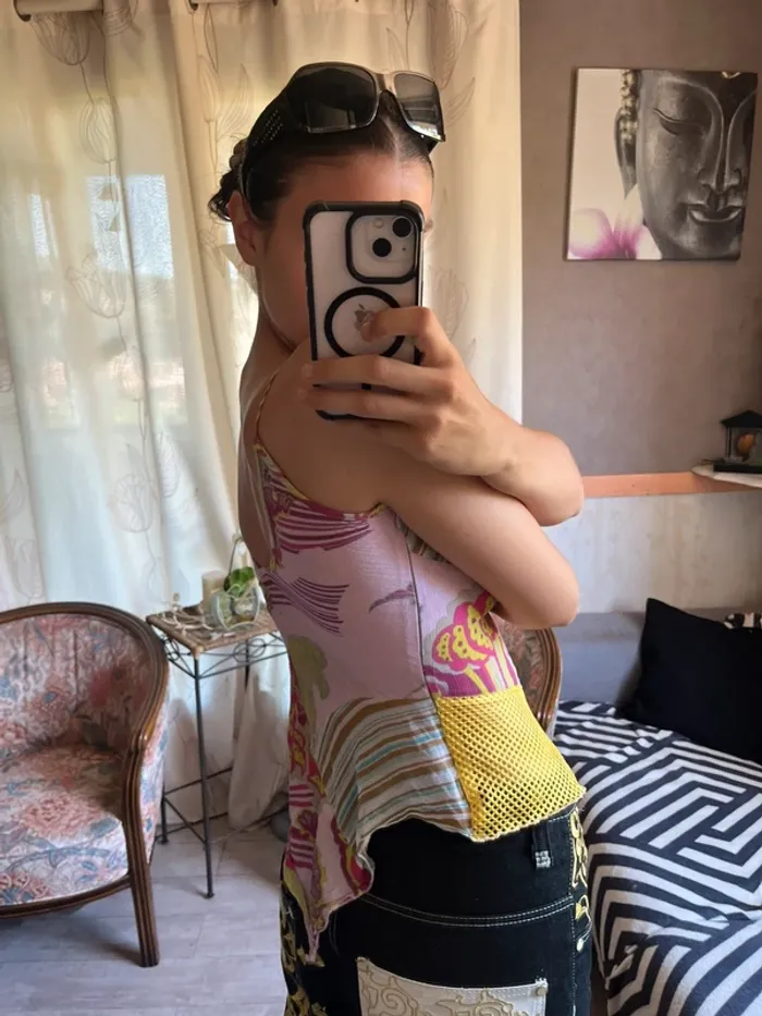 Top débardeur coquette diesel vintage y2k rétro 2000yer - photo numéro 3