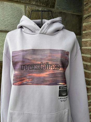 Sweat mauve à capuche à motifs Bershka Taille S / 36