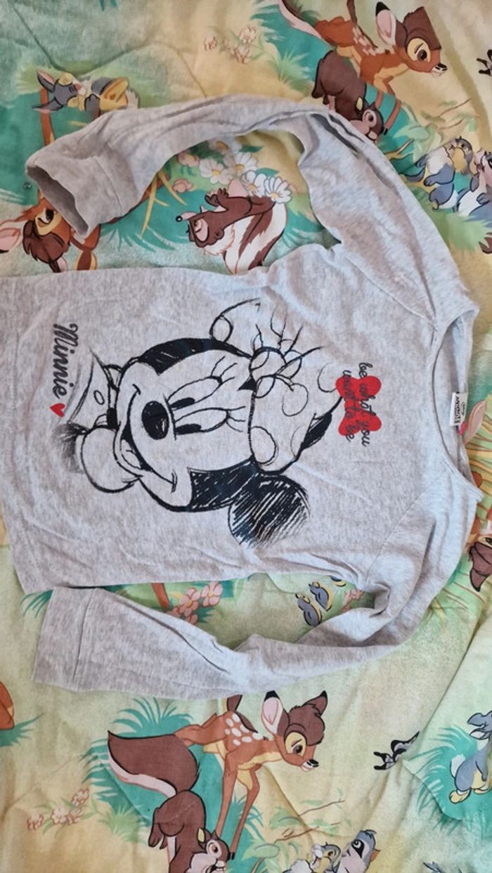 Tee shirt manche longue minnie - photo numéro 2