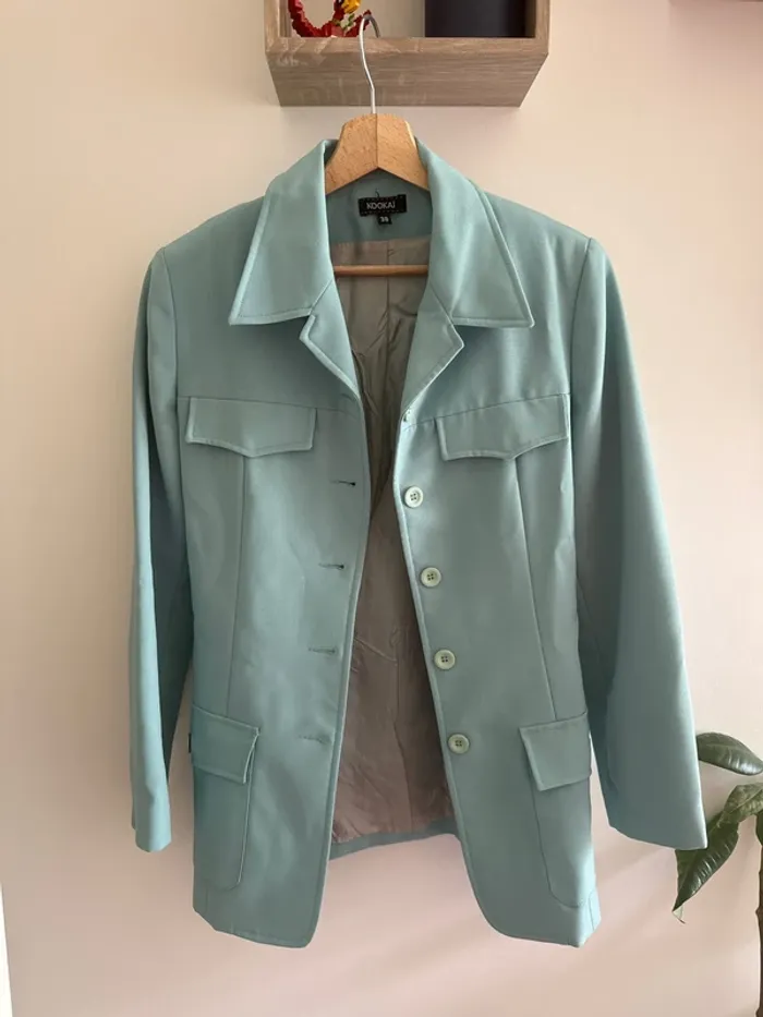Ensemble Blazer kookai vintage bleu - photo numéro 2