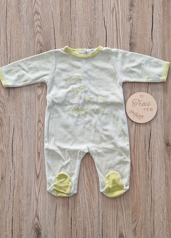 Pyjamas velours bébé garçon 3mois