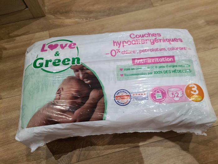 Couche love and green Taille 2 et 3