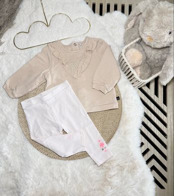 🌸 Ensemble bébé fille - pull IKKS + legging • 12 mois 🌸