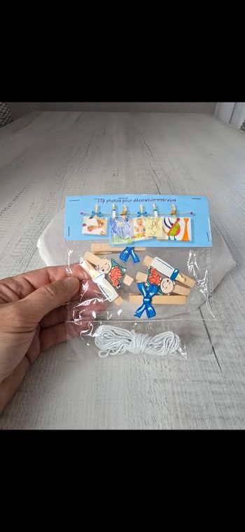 Pinces photos en bois 