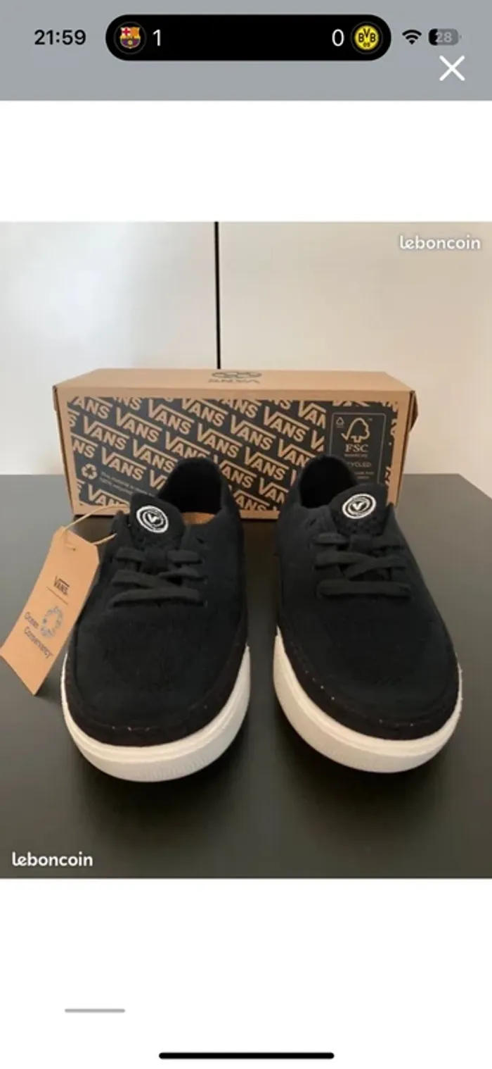 Vans baskets circle vee noir confortable taille 36 neuves dans leur boite - photo numéro 2