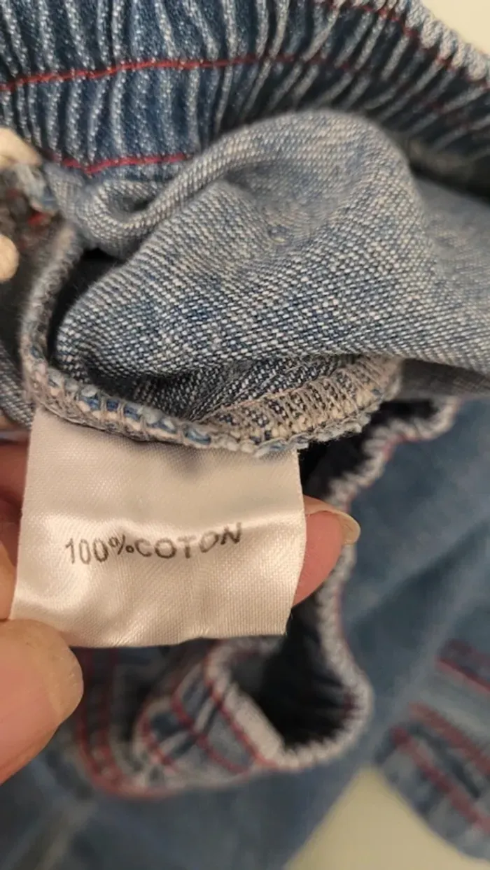 Jean léger taille élastique 100% coton - photo numéro 4