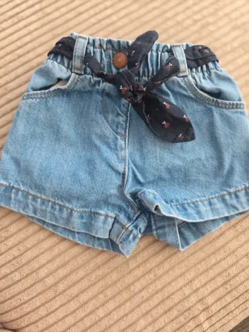 Short en jean fille